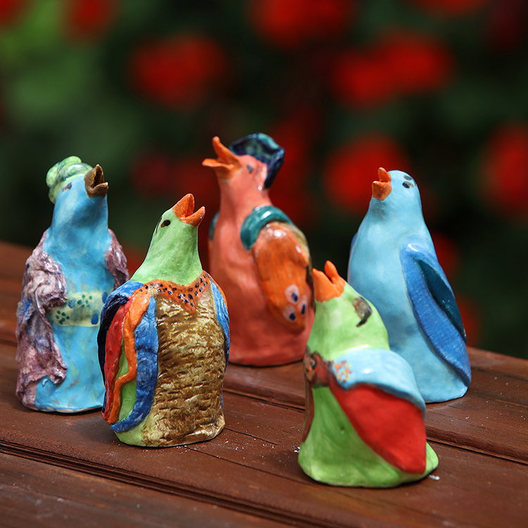 Ceramic songbirds